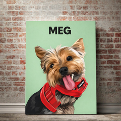 Custom Pet Portrait Canvas Wrap