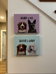 Custom Pet Portrait Canvas Print