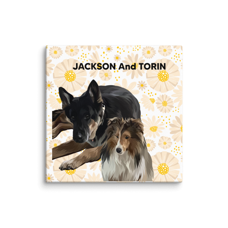 Custom Pet Portrait Canvas Print