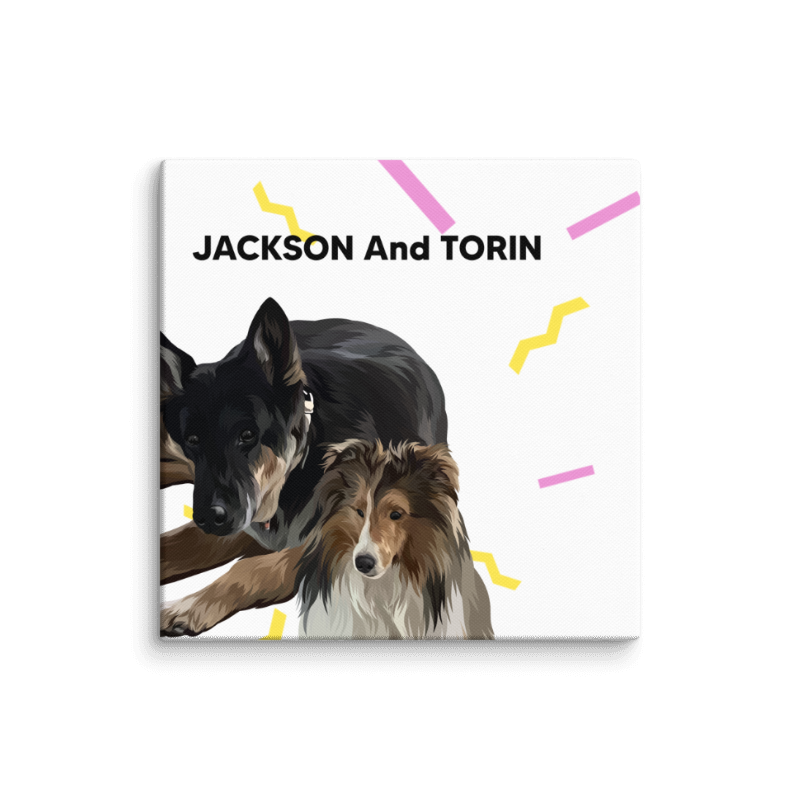 Custom Pet Portrait Canvas Print