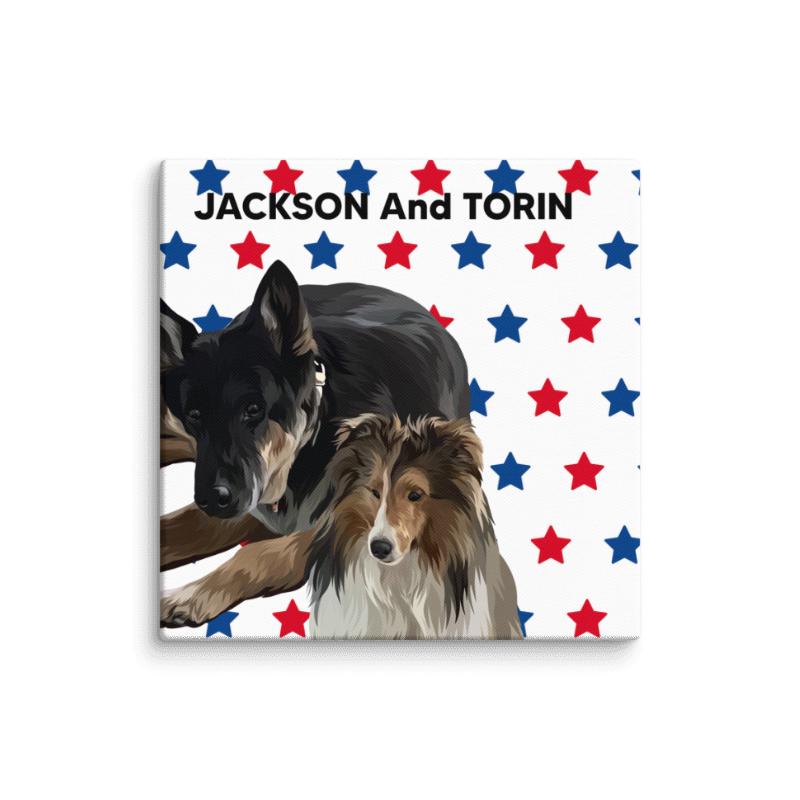 Custom Pet Portrait Canvas Print